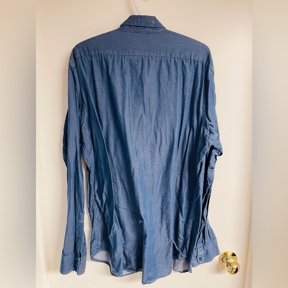 Gap slim fit blue shirt size XL - Picture 2 of 2